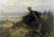 Jozef  Israels On the Dunes oil painting artist